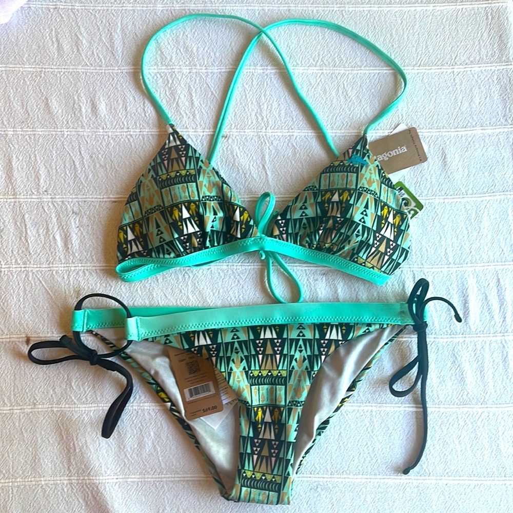 Patagonia tribal bikini with nanogrip fabric